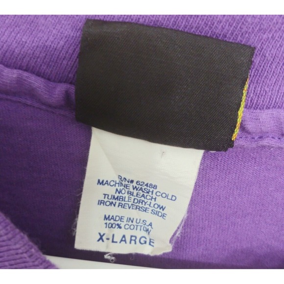 Vintage Pipeline XL Single Stitch Purple Hawaiian T-Shirt Short Sleeve - Picture 4 of 7